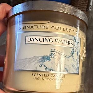 Bath & Body Works Dancing Waters Scented Candle - Cream and Silver
 Very Rare!